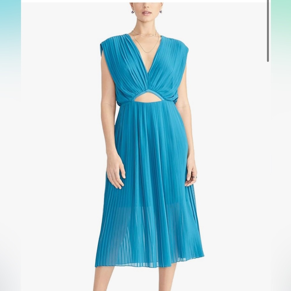 RACHEL Rachel Roy Women's Galen Pleated Cutout Midi Dress